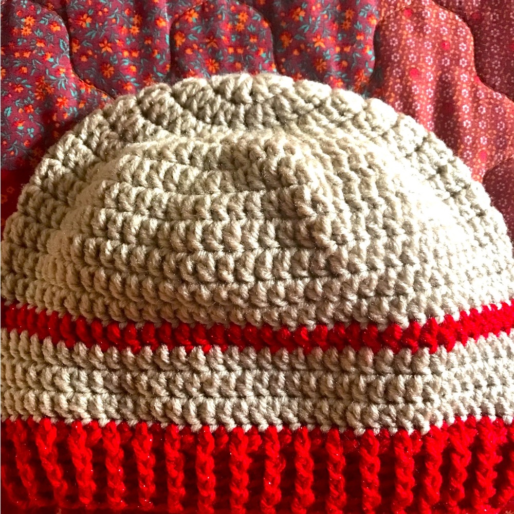 Homemade crochet hats
